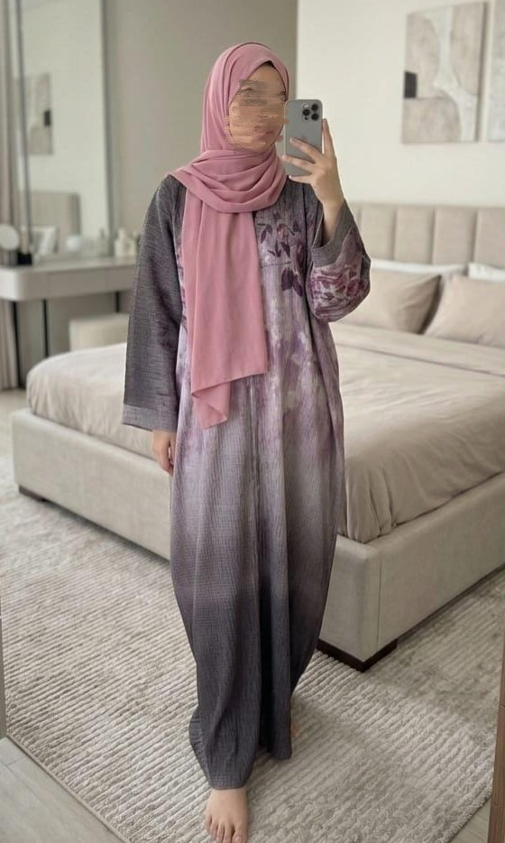 Beautiful printed kaftan abaya