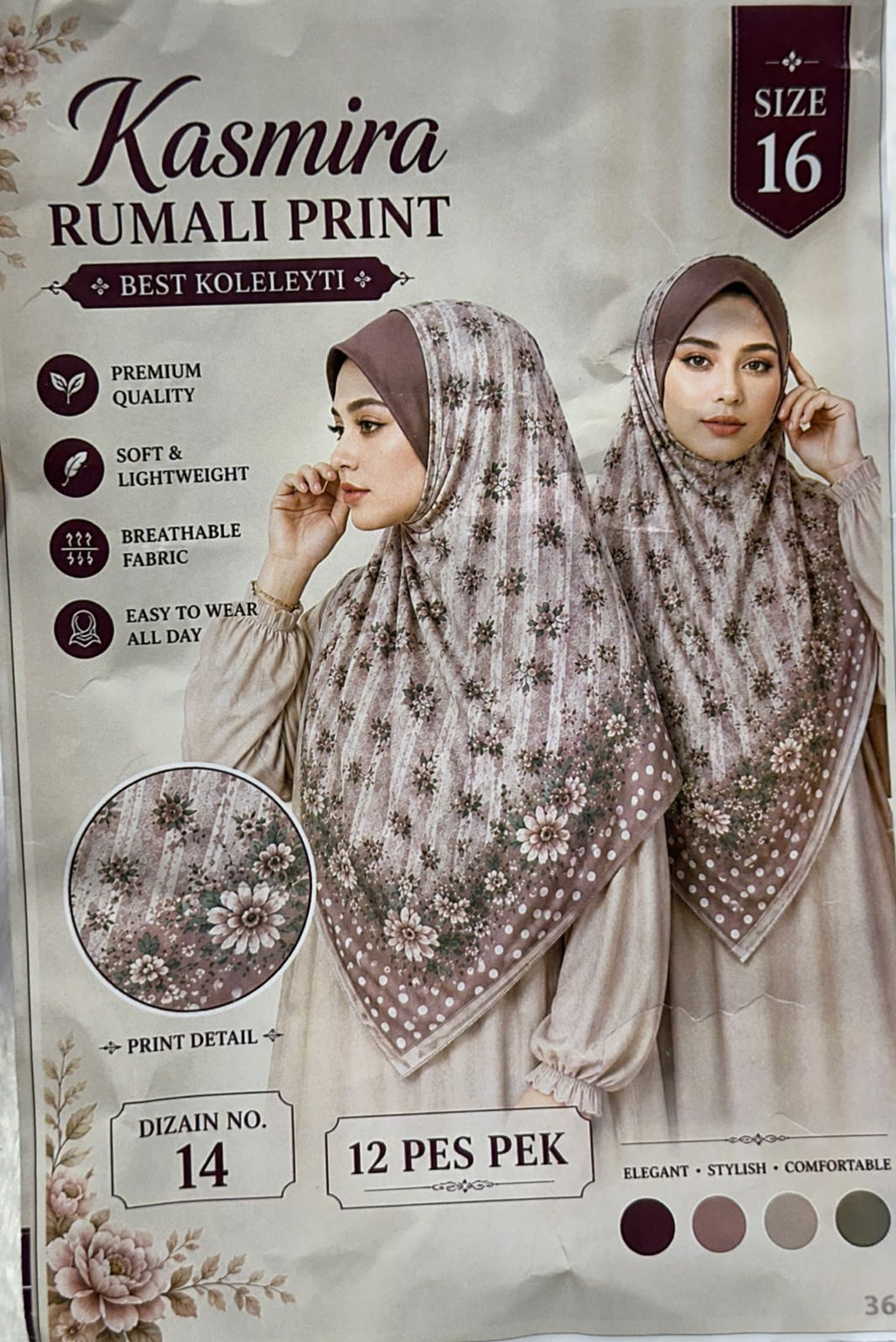 Fancy Malaysian Printed Hijab
